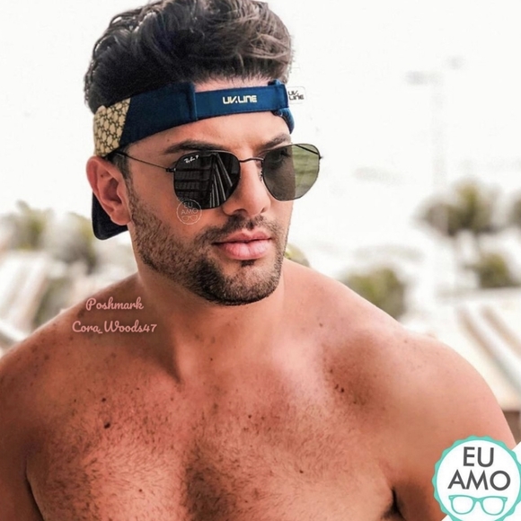 RayBan Hexagonal Black Lenses RB3548N Black Frame Unisex New - Picture 15 of 16